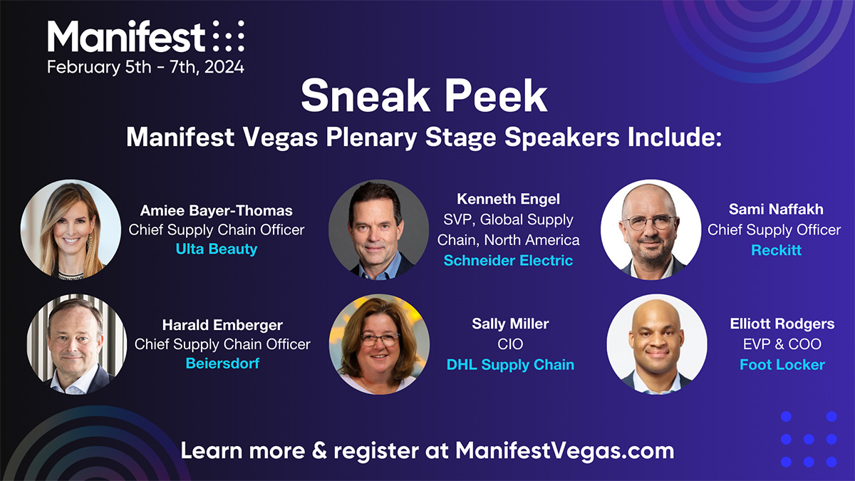 Manifest Vegas 2024 Plenary Stage to Feature Supply Chain Award Winners